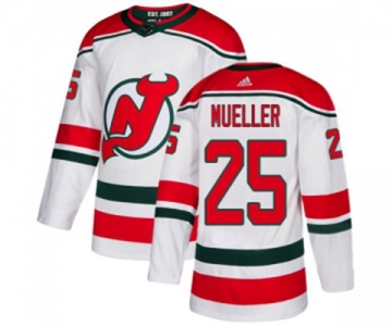 Youth New Jersey Devils #25 Mirco Mueller Authentic White Alternate Hockey Jersey