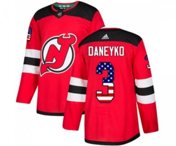 Youth New Jersey Devils #3 Ken Daneyko Authentic Red USA Flag Fashion Hockey Jersey