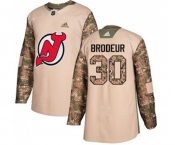 Youth New Jersey Devils #30 Martin Brodeur Authentic Camo Veterans Day Practice Hockey Jersey