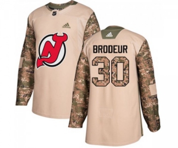 Youth New Jersey Devils #30 Martin Brodeur Authentic Camo Veterans Day Practice Hockey Jersey