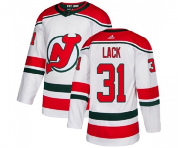 Youth New Jersey Devils #31 Eddie Lack Authentic White Alternate Hockey Jersey