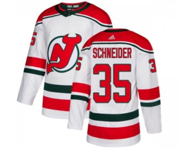 Youth New Jersey Devils #35 Cory Schneider Authentic White Alternate Hockey Jersey