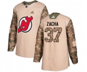 Youth New Jersey Devils #37 Pavel Zacha Authentic Camo Veterans Day Practice Hockey Jersey