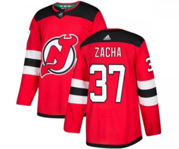 Youth New Jersey Devils #37 Pavel Zacha Authentic Red Home Hockey Jersey