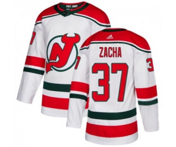 Youth New Jersey Devils #37 Pavel Zacha Authentic White Alternate Hockey Jersey