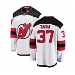 Youth New Jersey Devils #37 Pavel Zacha Fanatics Branded White Away Breakaway Hockey Jersey