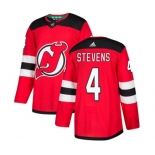 Youth New Jersey Devils #4 Scott Stevens Authentic Red Home Hockey Jersey