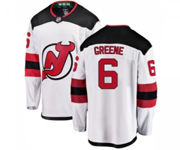 Youth New Jersey Devils #6 Andy Greene Fanatics Branded White Away Breakaway Hockey Jersey