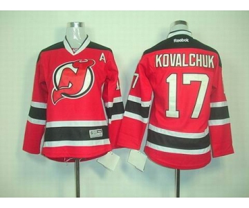 youth nhl jerseys new jersey devils #17 kovalchuk red