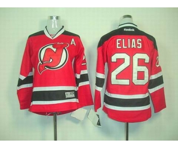 youth nhl jerseys new jersey devils #26 elias red