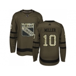 Adidas New York Rangers #10 J.T. Miller Green Salute to Service Stitched NHL Jersey