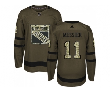 Adidas New York Rangers #11 Mark Messier Green Salute to Service Stitched NHL Jersey