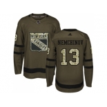 Adidas New York Rangers #13 Sergei Nemchinov Green Salute to Service Stitched NHL Jersey