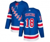 Adidas New York Rangers #18 Walt Tkaczuk Authentic Royal Blue Home NHL Jersey