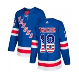 Adidas New York Rangers #18 Walt Tkaczuk Authentic Royal Blue USA Flag Fashion NHL Jersey