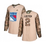 Adidas New York Rangers #2 Brian Leetch Authentic Camo Veterans Day Practice NHL Jersey