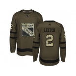 Adidas New York Rangers #2 Brian Leetch Green Salute to Service Stitched NHL Jersey