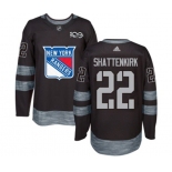 Adidas New York Rangers #22 Kevin Shattenkirk Authentic Black 1917-2017 100th Anniversary NHL Jersey