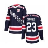 Adidas New York Rangers #23 Ryan Spooner Authentic Navy Blue 2018 Winter Classic NHL Jersey