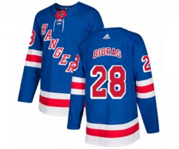 Adidas New York Rangers #28 Chris Bigras Authentic Royal Blue Home NHL Jersey