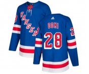 Adidas New York Rangers #28 Tie Domi Premier Royal Blue Home NHL Jersey