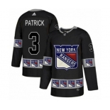 Adidas New York Rangers #3 James Patrick Authentic Black Team Logo Fashion NHL Jersey