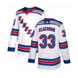 Adidas New York Rangers #33 Fredrik Claesson Authentic White Away NHL Jersey