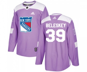 Adidas New York Rangers #39 Matt Beleskey Authentic Purple Fights Cancer Practice NHL Jersey