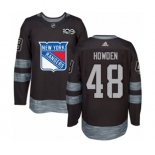 Adidas New York Rangers #48 Brett Howden Authentic Black 1917-2017 100th Anniversary NHL Jersey