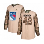 Adidas New York Rangers #48 Brett Howden Authentic Camo Veterans Day Practice NHL Jersey