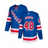 Adidas New York Rangers #48 Brett Howden Authentic Royal Blue Home NHL Jersey