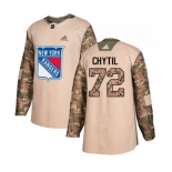 Adidas New York Rangers #72 Filip Chytil Authentic Camo Veterans Day Practice NHL Jersey