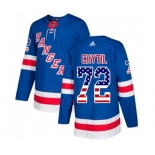 Adidas New York Rangers #72 Filip Chytil Authentic Royal Blue USA Flag Fashion NHL Jersey