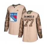 Adidas New York Rangers #77 Anthony DeAngelo Authentic Camo Veterans Day Practice NHL Jersey