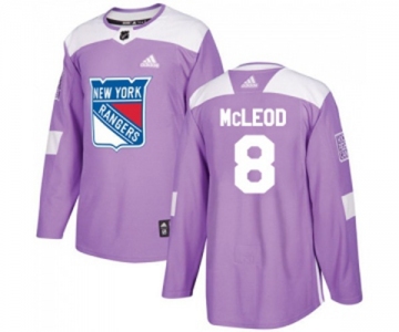 Adidas New York Rangers #8 Cody McLeod Authentic Purple Fights Cancer Practice NHL Jersey