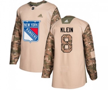 Adidas New York Rangers #8 Kevin Klein Authentic Camo Veterans Day Practice NHL Jersey