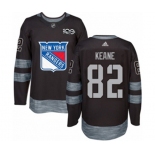 Adidas New York Rangers #82 Joey Keane Authentic Black 1917-2017 100th Anniversary NHL Jersey