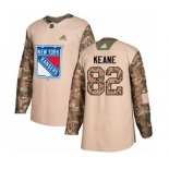 Adidas New York Rangers #82 Joey Keane Authentic Camo Veterans Day Practice NHL Jersey