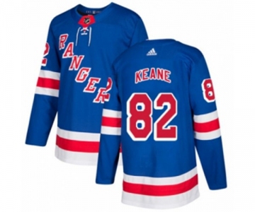 Adidas New York Rangers #82 Joey Keane Authentic Royal Blue Home NHL Jersey