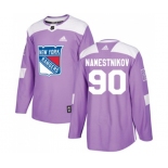 Adidas New York Rangers #90 Vladislav Namestnikov Authentic Purple Fights Cancer Practice NHL Jersey