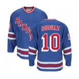 CCM New York Rangers #10 Ron Duguay Authentic Royal Blue Heroes of Hockey Alumni Throwback NHL Jersey