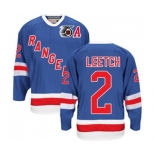 CCM New York Rangers #2 Brian Leetch Authentic Royal Blue 75TH Throwback NHL Jersey