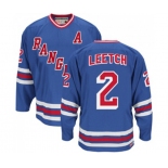 CCM New York Rangers #2 Brian Leetch Authentic Royal Blue Heroes of Hockey Alumni Throwback NHL Jersey