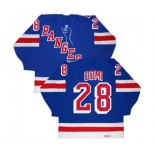 CCM New York Rangers #28 Tie Domi Authentic Royal Blue New Throwback NHL Jersey