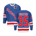 CCM New York Rangers #35 Mike Richter Authentic Royal Blue 75TH Throwback NHL Jersey