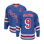 CCM New York Rangers #9 Adam Graves Authentic Royal Blue Heroes of Hockey Alumni Throwback NHL Jersey