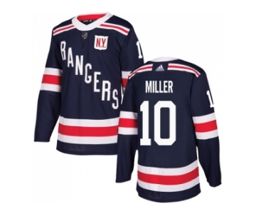 Men Adidas New York Rangers #10 J.T. Miller Navy Blue Authentic 2018 Winter Classic Stitched NHL Jersey