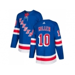 Men Adidas New York Rangers #10 J.T. Miller Royal Blue Home Authentic Stitched NHL Jersey