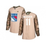 Men Adidas New York Rangers #11 Mark Messier Camo Authentic 2017 Veterans Day Stitched NHL Jersey