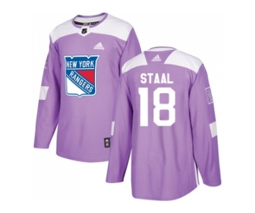 Men Adidas New York Rangers #18 Marc Staal Purple Authentic Fights Cancer Stitched NHL Jersey